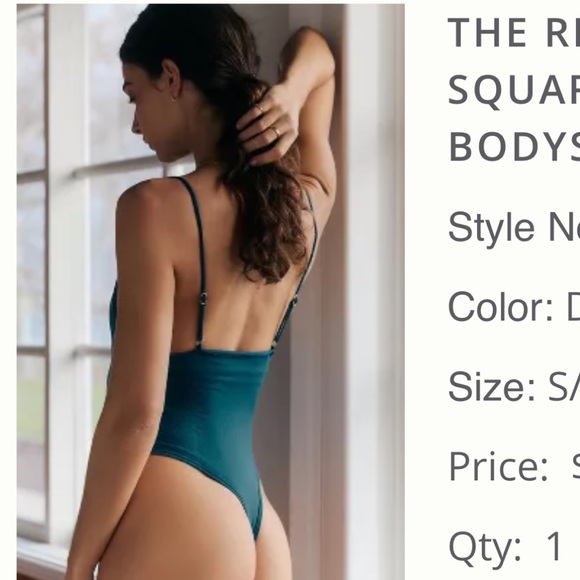 renna square neck bodysuit - Picture 2 of 3